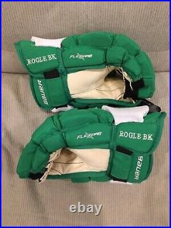 Rögle BK SHL Bauer Supreme 1S Pro Stock Hockey Gloves Green 14