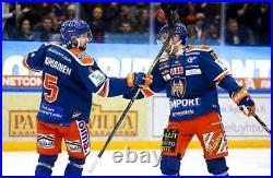 TAPPARA Finnish Liiga Bauer Supreme 1S Pro Stock Hockey Gloves Orange Blue 14