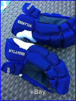 WILLIAM NYLANDER Bauer PRO STOCK Supreme TotalOne MX3 Hockey Gloves Leafs
